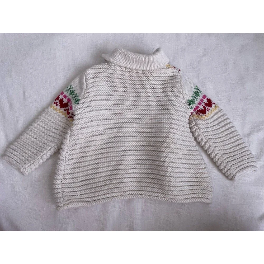 Dylan & Abby Baby Girls Size 6-9 Months 100% Cotton Striped Cardigan Sweater